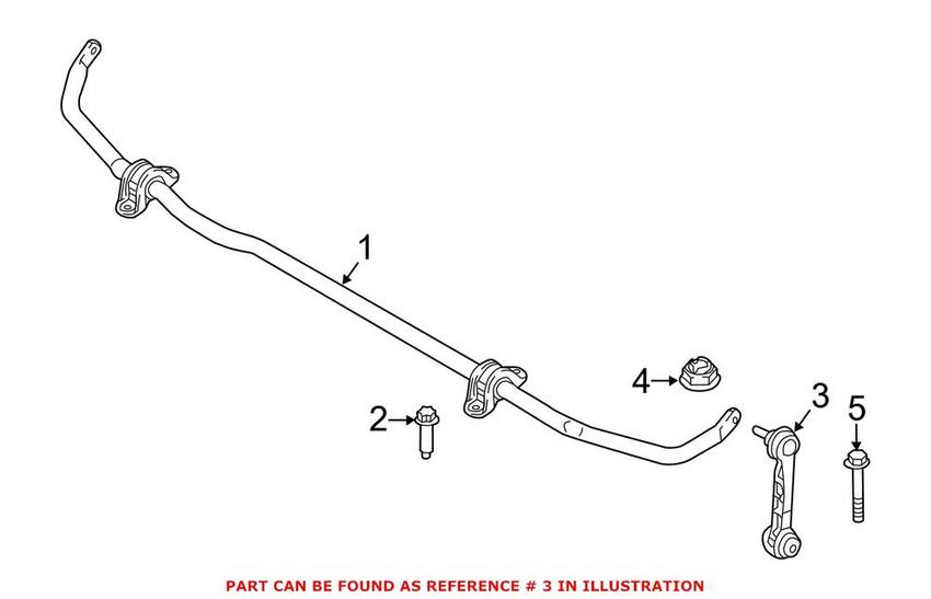 BMW Sway Bar End Link - Rear 33502284618